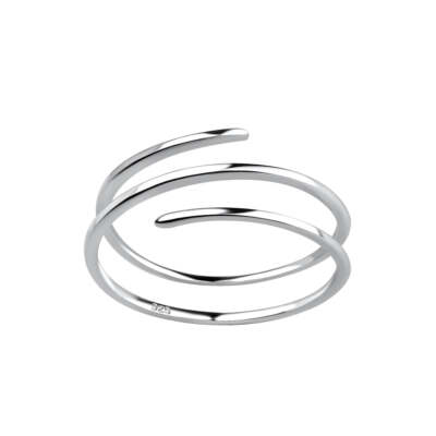 Line Wrap Ring - Size 7 - 925 Sterling Silver