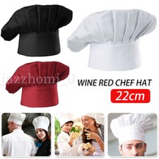 White Chefs Hat Baker Professional Elastic Adjustable Adult Men Women Cook Cap