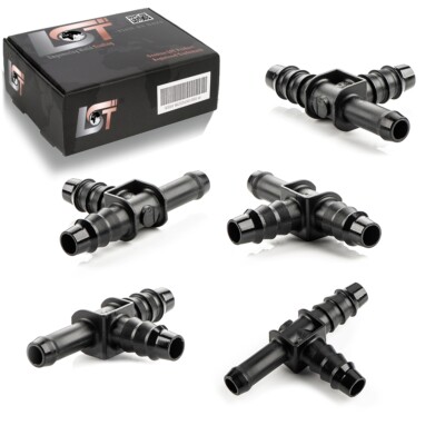 5x T-Verbinder T-Stück Schlauchverbinder Ø 8 mm Kraftstoffleitung Rohrverbinder