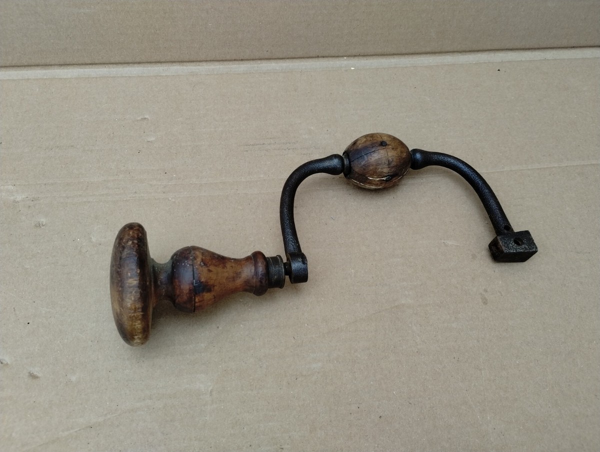 Antique Hand Brace Drill Wengels - With Rare S.T.D. Co Adjustable
