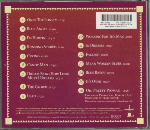 ROY ORBISON ~16 GREATEST HITS 1999 MONUMENT LEGACY NK 69738 / BMG CLUB EDITION CD - Bild 2 von 2