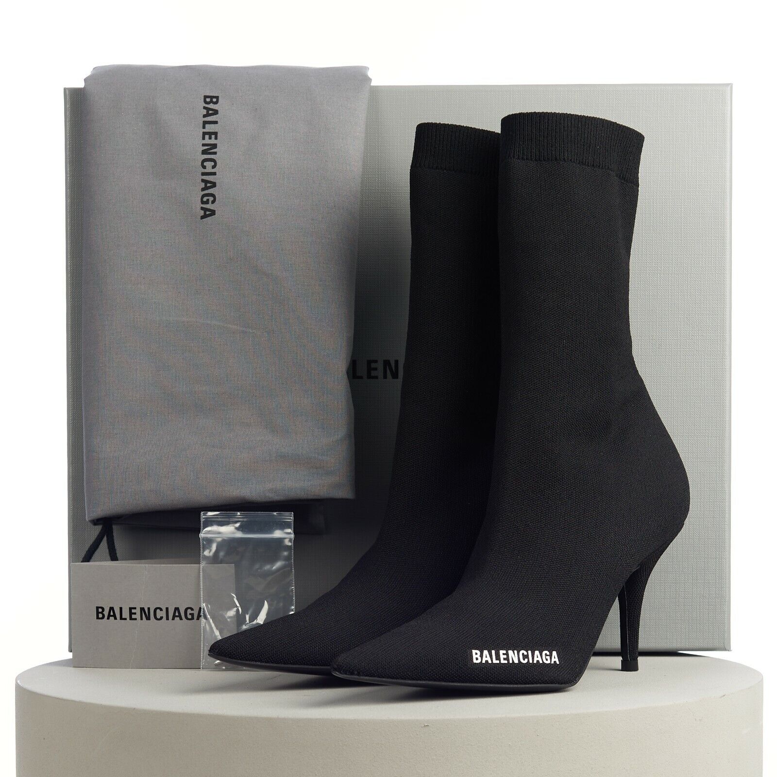 BALENCIAGA 950$ Knife Sock Boots In Black With Print eBay