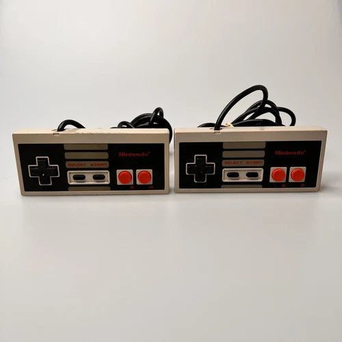 Lot of 2 NINTENDO NES Controller Original Authentic OEM NES-004 Pair *TESTED*