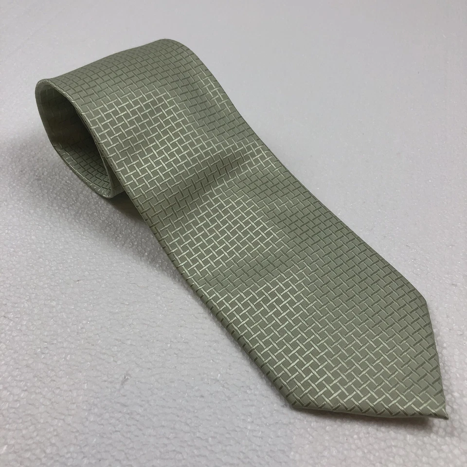 Corbata Beverly Hills Polo Club Para Hombre Verde Claro Geométrica Poliéster   Foto 3 de 3