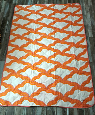 Society 6 Picnic Blanket NWT New Easy Carry Strap Roll Up Water Resistant Orange