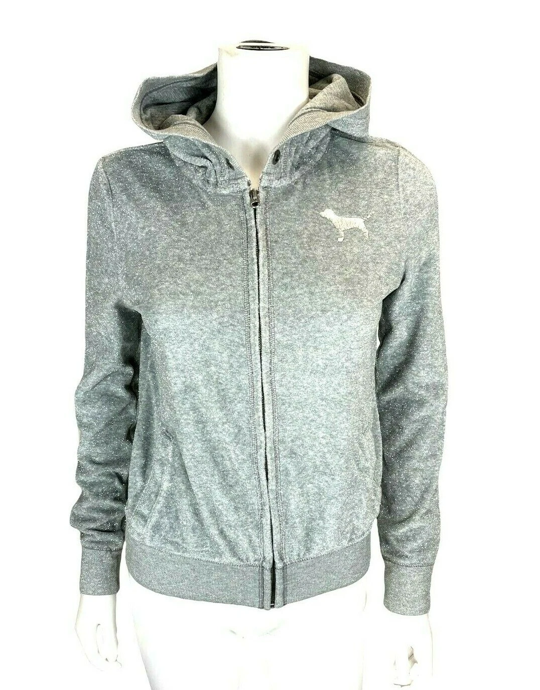 victoria-secret-vs pink sequin heart athleisure hoodie