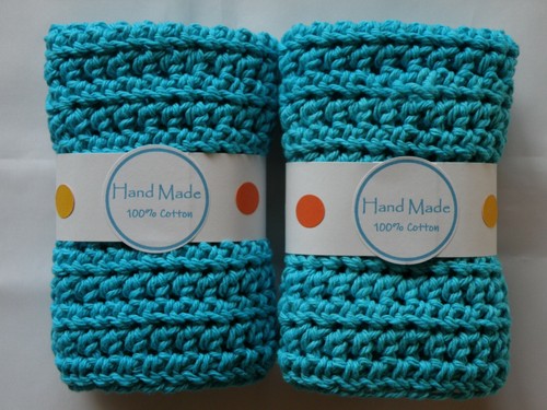 LARGE 2 Kitchen Basics Crochet Dishcloth / Washcloth 100% Cotton Select Color - Picture 120 of 164