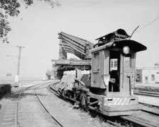 Pennsylvania Railroad Ore Dock Rail Car Switcher Cleveland 1979 View 8x10 photo