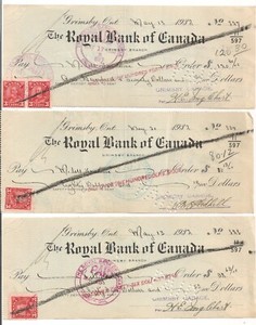 CANADA Lot 3 Royal Bank Canada Grimsby Garage Ontario 1932 Frontenac Oil Co. 207