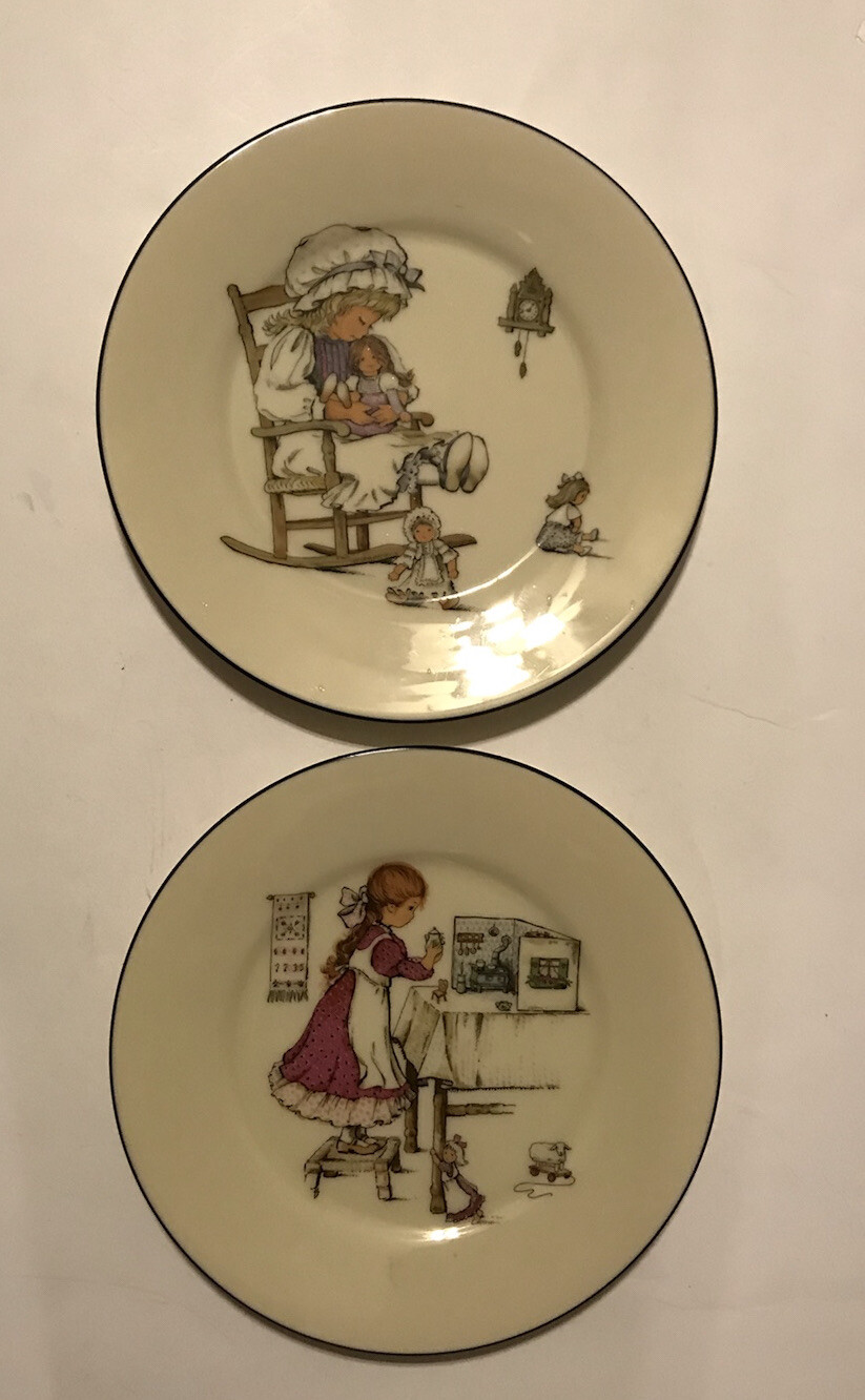 Lenox Special Porcelain 8.5 In. Salad Plate 2 Piece Set Children Decorated VTG.