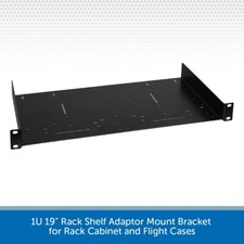 1U 19" Rack Shelf Adaptor Mount Bracket for Rack Cabinet and Flight Cases