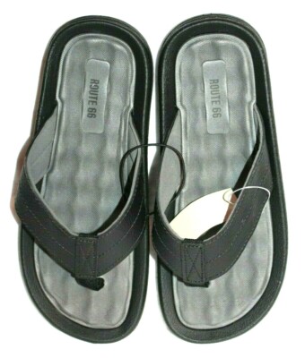 Route 66 Men's Fennec Black Flip-Flops 