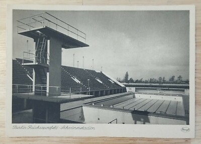 Berlin 1936 Olympics Stadium Complex Postcard - Original Ichvimmstadion (2M-8)