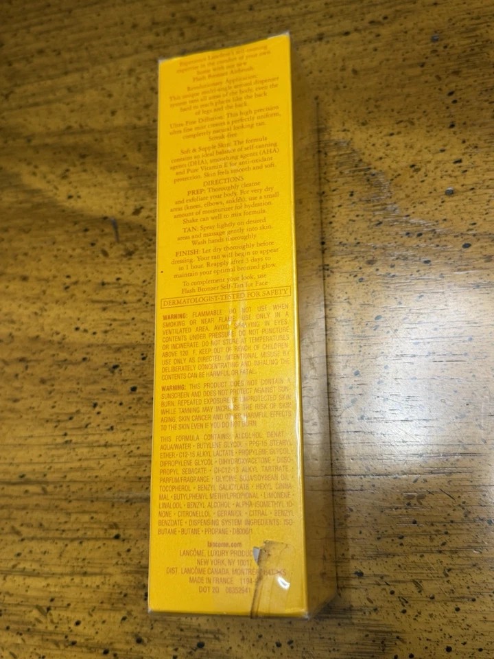 Aerógrafo bronceador Lancome Flash autobronceador para TODO el cuerpo 4 oz. SELLADO Foto 2 de 2