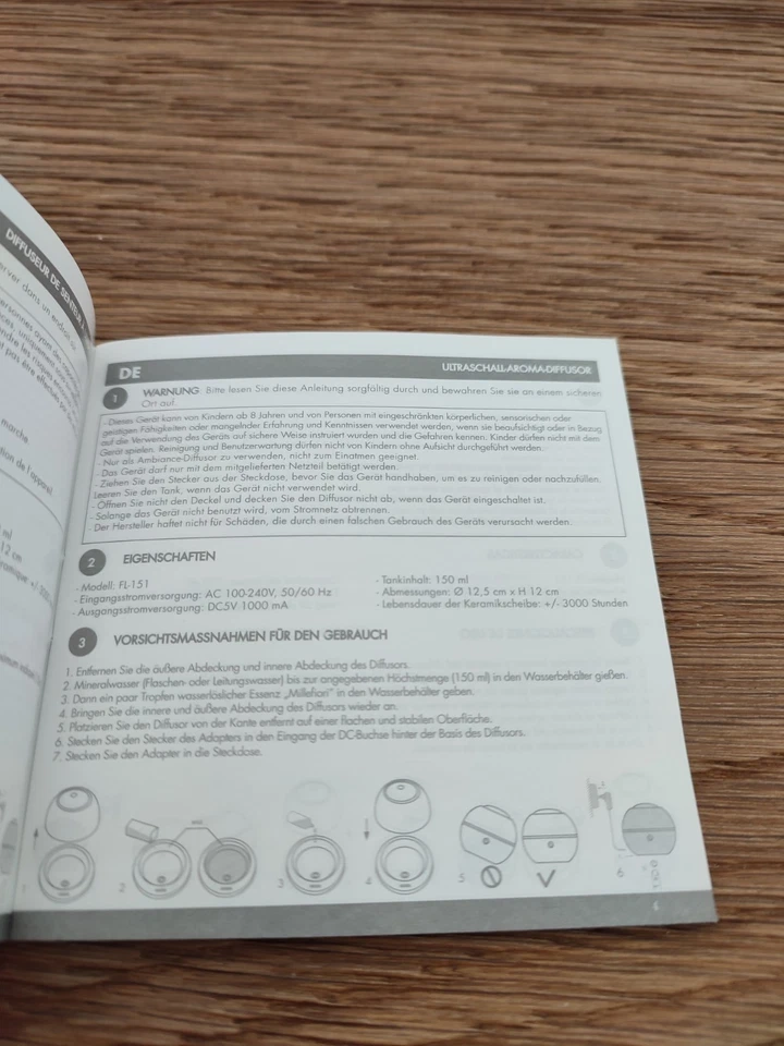 Millefiori Milano - Hydro - Ultraschall-Aroma-Diffusor - FL-151 - sehr gut - Bild 2 von 4