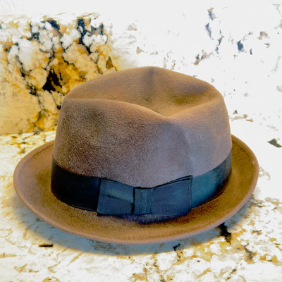 Vintage Field Brothers Cavanagh Hats of New York, Color Brown, Size Small, 1960s