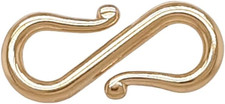 7.5MM 14K Solid Yellow Gold S-Hook Clasp Made in USA by