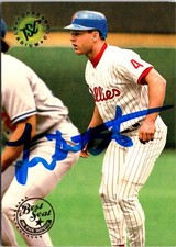 Lenny Dykstra signed Baseball Card 1995 Topps Stadium Club Best Seat #317
