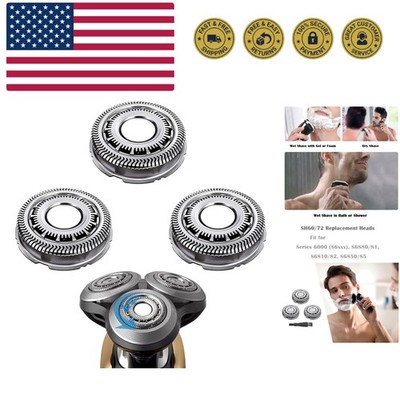 SH60/72 Replacement Head Compatible with Philips S6000 Razors, SH60 Replaceme...