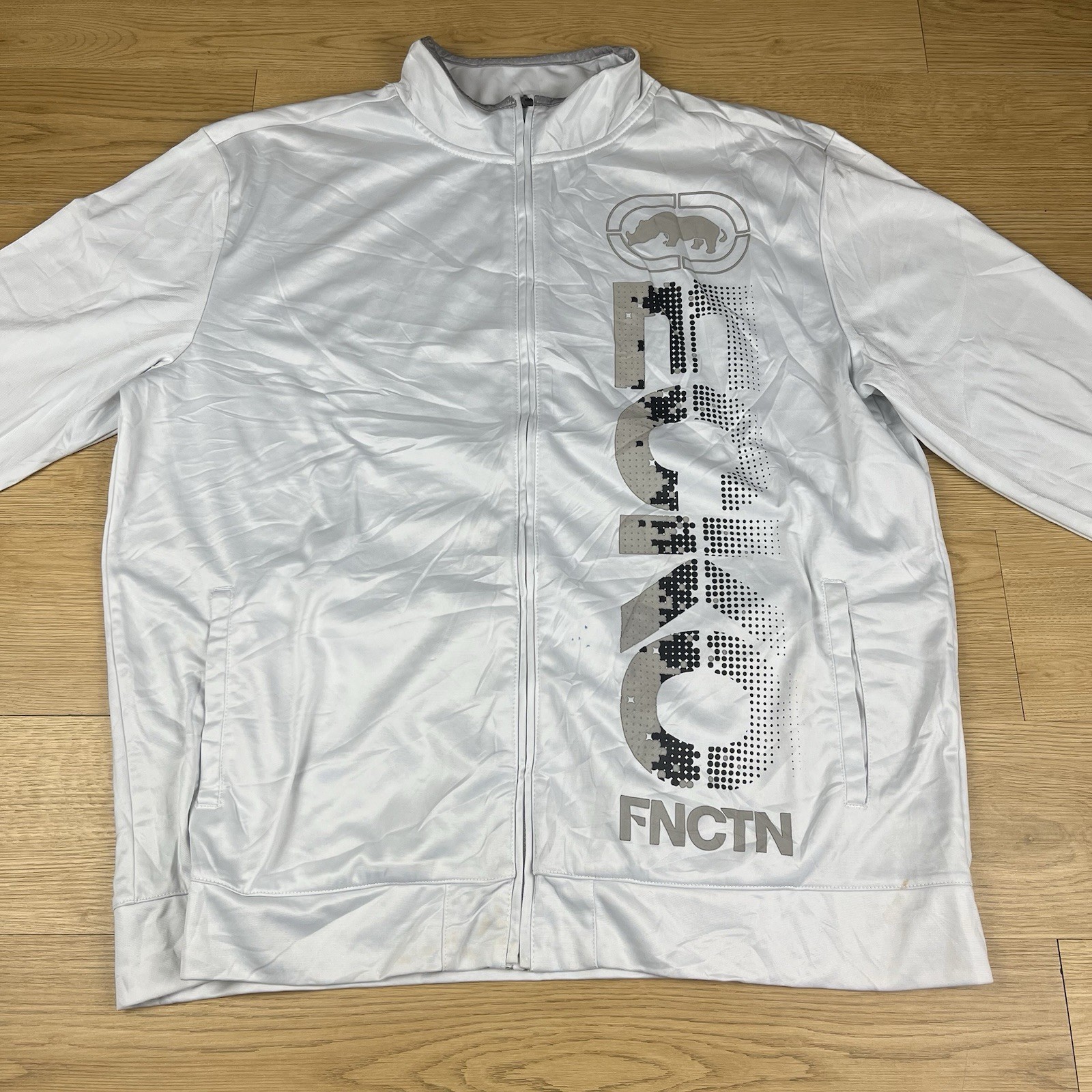 Ecko Function White Full Zip Track Jacket Y2K Str… - image 1