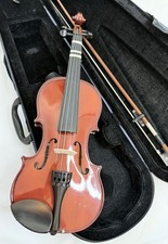 Small Violin Solid Wood with Case and Bow
