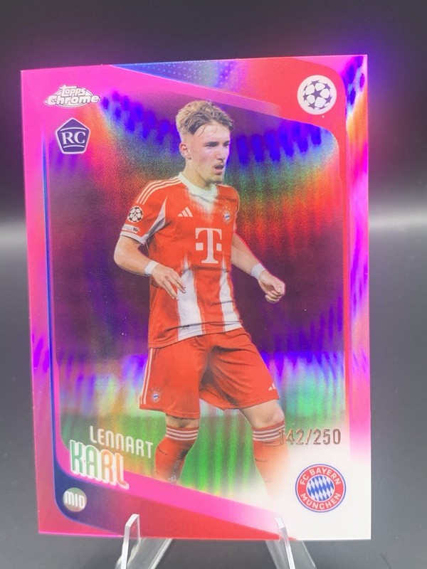 2025-2026 Topps Chrome UEFA Champions League 17 Card Lot Rookies/Parallels/#’d