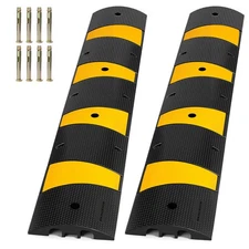 WKINGBOOM 6ft Durable Rubber Speed Bump, 22000 lbs