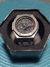 Casio G-Shock GA2100-CA  CasiOak Stainless Steel Mod  Box  Papers  OEM Band