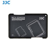 JJC MCH-SDMSD6GR Memory Card Holder case fits for 2 SD Cards 4 Micro SD Cards