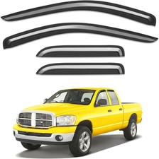 Extra-Thick Window Rain Guards Fit for Dodge Ram 1500 2002-2008 Quad Cab Ram2...