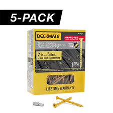 5-Pack 9 X 2 In. Tan Star Drive Flat-Head Wood Deck Screw 25 Lb / 1,035-Piece 