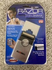 Bell + Howell - Razor Thin Shaver w Travel Pouch - New Old Stock - Sealed