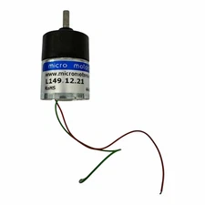 L149-12-21 Micromotors Motor DC Geared 12Vdc 80rpm 4mm Shaft Diameter