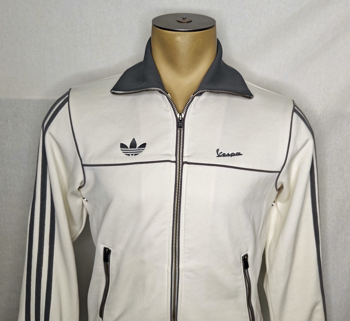 トップス archive Italy track jacket y2k Vintage Y2K White & Blue Italia Soccer Zip Up Track Jacket