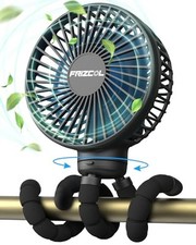 Stroller Fan for Baby - Portable Fan Rechargeable - Battery Operated Fan Use