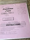 1992 NEW Lynn Graves' EMILY'S STAR Foundation Sheets For Quilt Block Const.