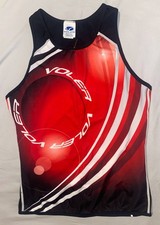 Voler Men's Large Triathlon Jersey Sleeveless Tank Top Red Triton