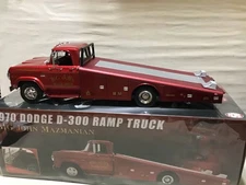 MAZMANIAN BIG JOHN DODGE 1970 D-300 RAMP TRUCK CAR HAULER  1/18 ACME  A1801915