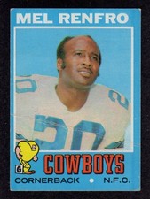 1971 Topps #118 Mel Renfro Dallas Cowboys HOF Football Card G/VG