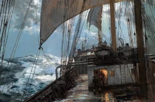 A Night at Sea Painting by Montague Dawson Reproduction