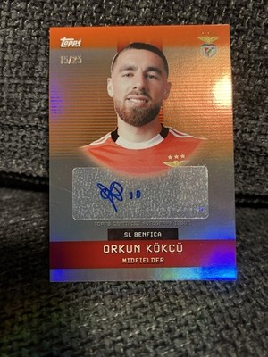 2025/26 Topps Benfica Team Set - Headshot Heroes Auto Orkan Kokcu /25 Orange