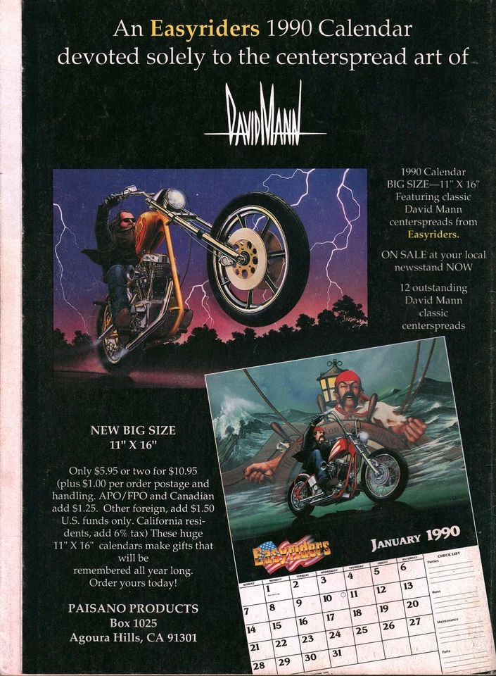VTG Easyriders Magazine February 1990 Fastest Harley Davidson 200 Issue Special Foto 2 de 2