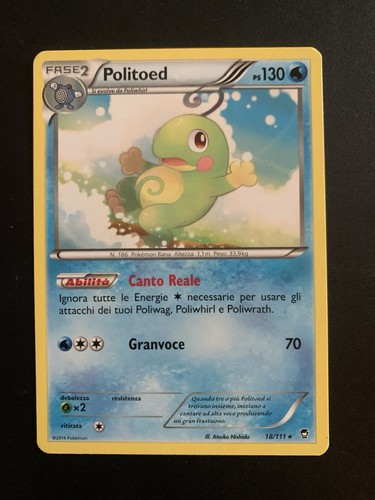 Pokemon Karte Politoed Wütende Schläge 18/111 Ita Deutsch Rare
