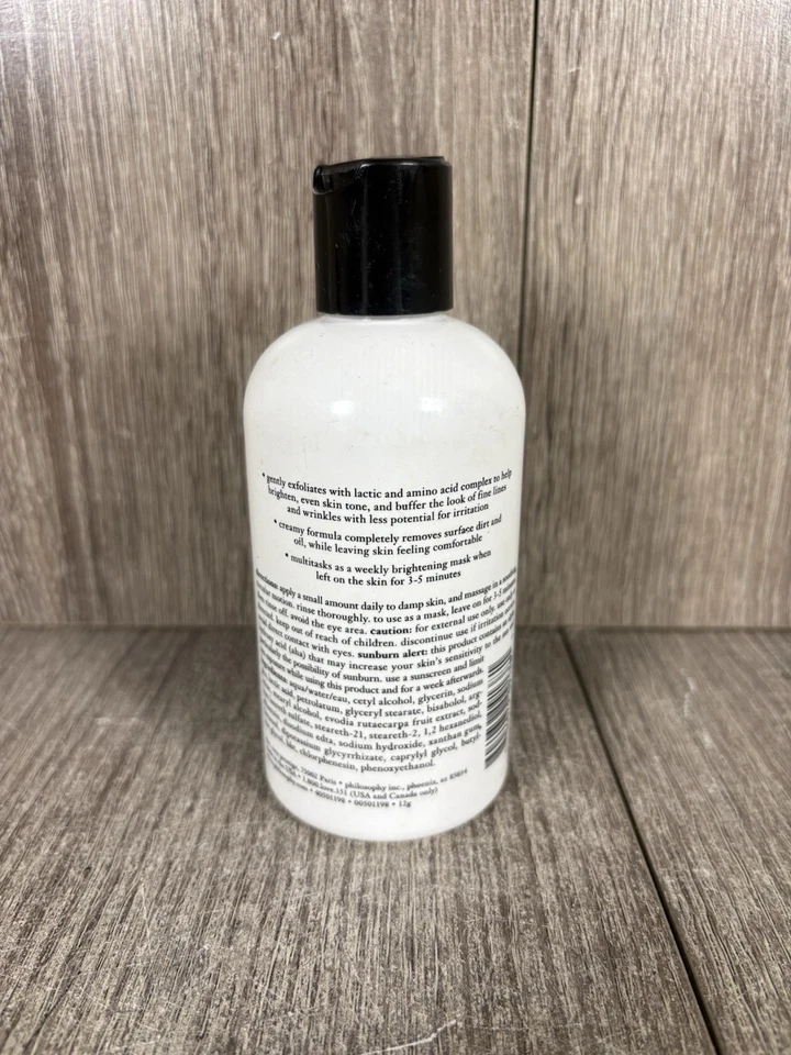 Limpiador y máscara de ácido láctico antienvejecimiento Philosophy Miracle Worker 8 OZ, ¡Sellado! Foto 2 de 3