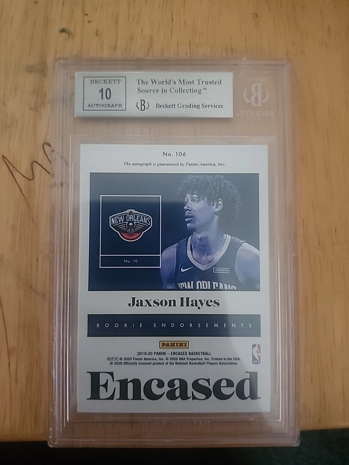 Panini Encased 2019-20 - Rookie Endorsements Jaxson Hayes Gold 1/10 BGS 9 #106 Foto 2 de 2