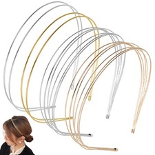 Gold Headbands for Women 4 Pcs Metal Headband Gold and Silver Multi Layers Ha...