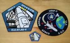 USAF 5SLS USSF-7 NRO Atlas V X-37B OTV-6 Space Launch Patch & Coin Set - 3pcs.