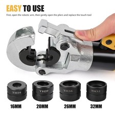 6T Hydraulic Copper Pipe Fittings Crimping and Plumbing Tool with 4 Crimp Dies
