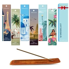 Incense Stick with Holder for Gift | Set of 6-120 Organic Xmas Insence-Sticks...