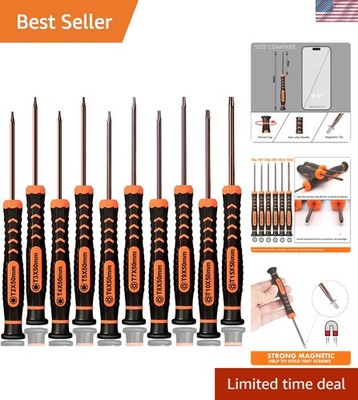 Ergonomic Torx Screwdriver Set T2-T15 - 10 Magnetic Tools for Precision Tasks